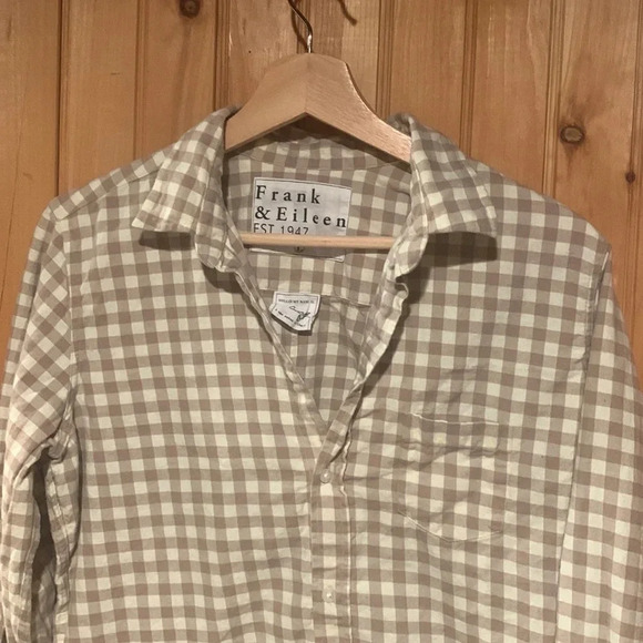 Frank & Eileen Tan Checkered Button Down Shirt - Picture 10 of 11